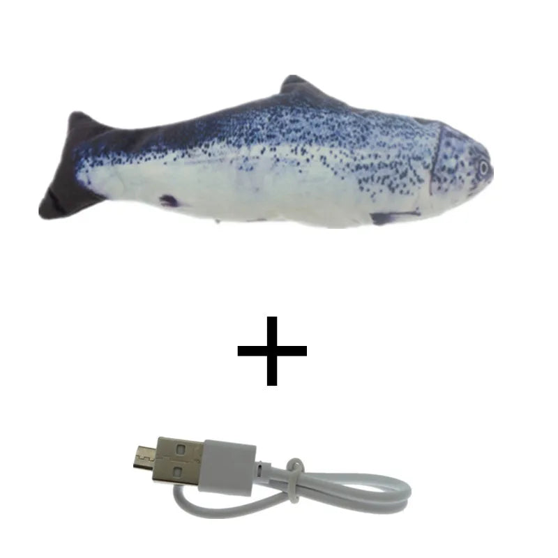 28CM Cat Toy Fish USB Electric Charging Simulation Dancing Jumping Mov   New Dawn