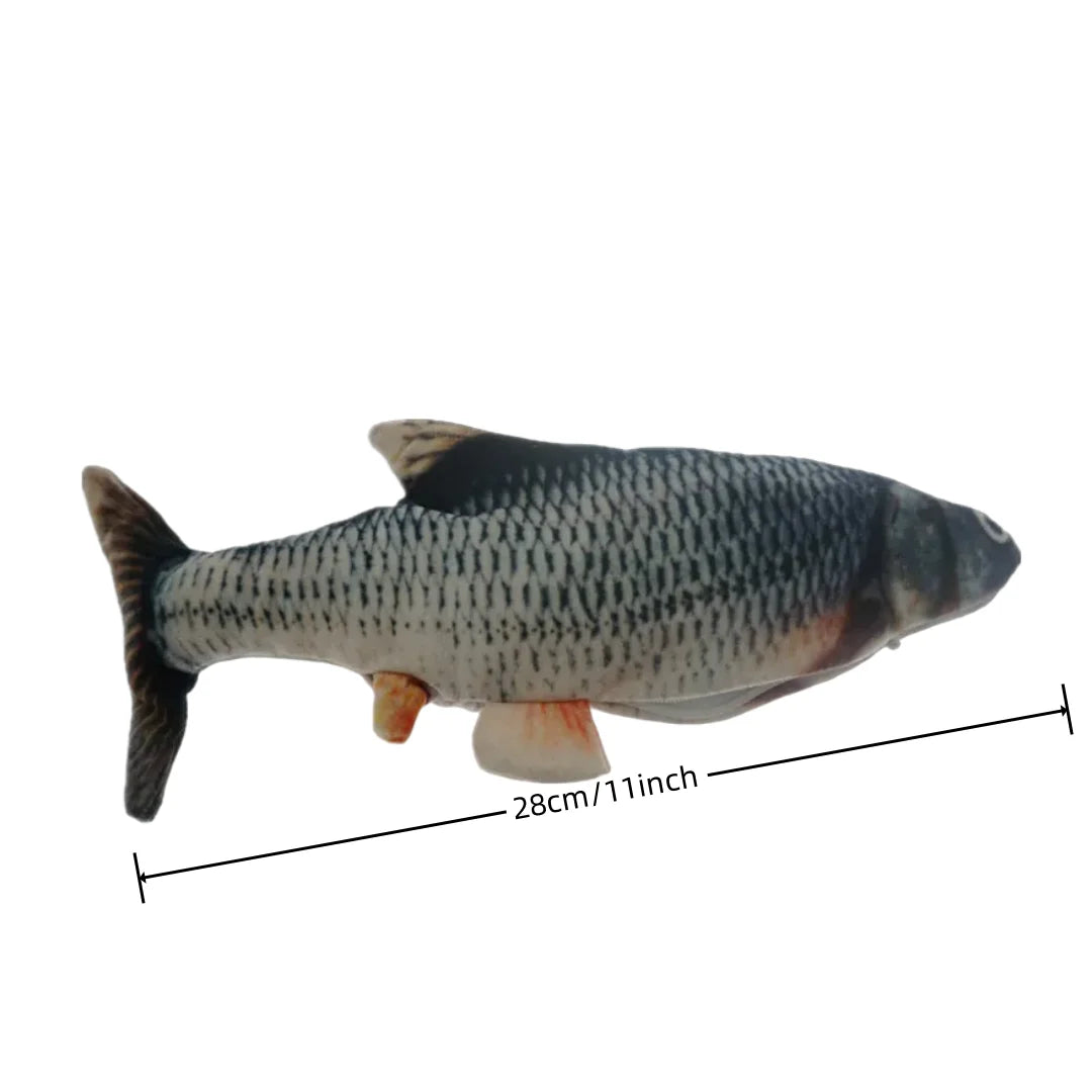 28CM Cat Toy Fish USB Electric Charging Simulation Dancing Jumping Moving Floppy Fish Cat Toy Electronic Fish for Cats Toys