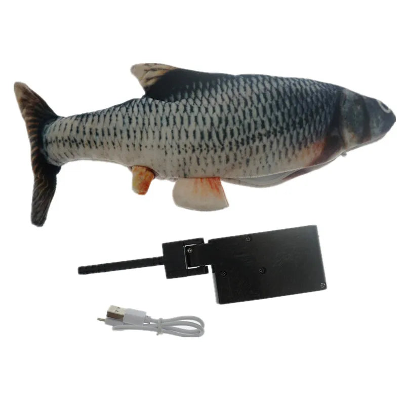 28CM Cat Toy Fish USB Electric Charging Simulation Dancing Jumping Moving Floppy Fish Cat Toy Electronic Fish for Cats Toys