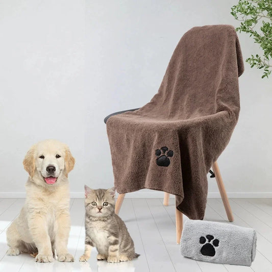 2025 New Pet Bath Towel Water Absorbent Quick-Drying Pet Towel Pet Shop Dog Cat Gift Pet Supplies