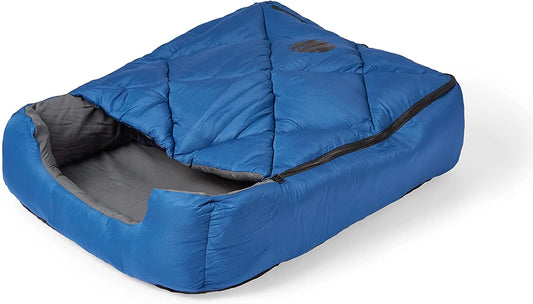 Pet Sleeping Bag (Sm/Blue) with Zippered Cover for Travel, Camping, Backpacking, Hiking | Good for Small and Large Pets | Use as Pet Beds, Pet Mats or Pet Blanket