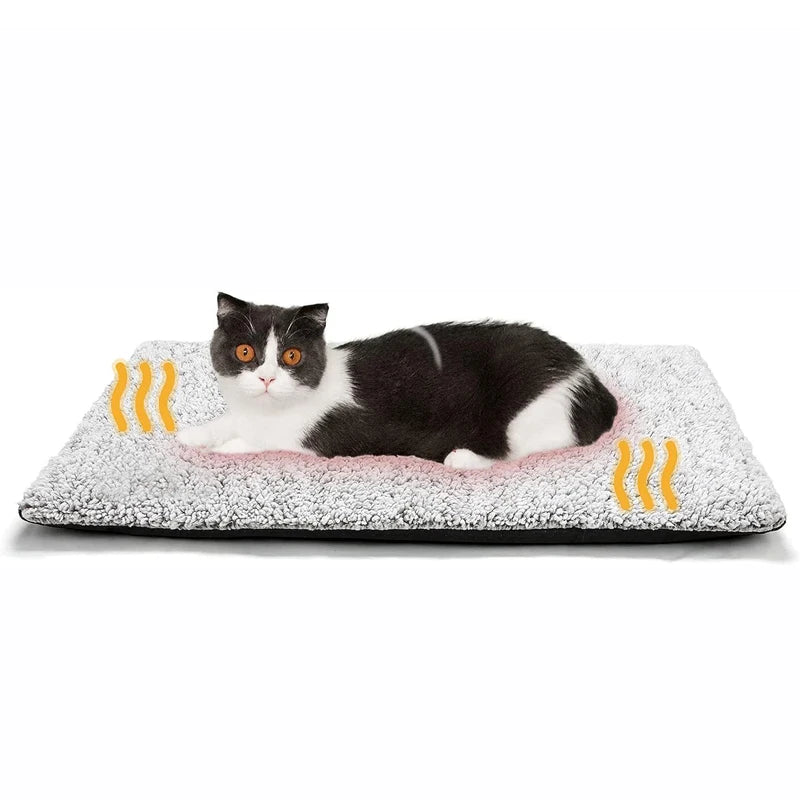 Self Warming Pet Pads Blanket Puppy Self-Warming Pet Mat Reflects Pet Body Heat Pet Warmer Pad for Constant Temperature Washable