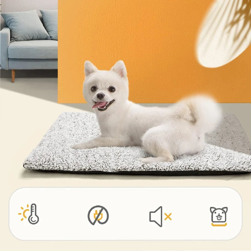 Self Warming Pet Pads Blanket Puppy Self-Warming Pet Mat Reflects Pet Body Heat Pet Warmer Pad for Constant Temperature Washable