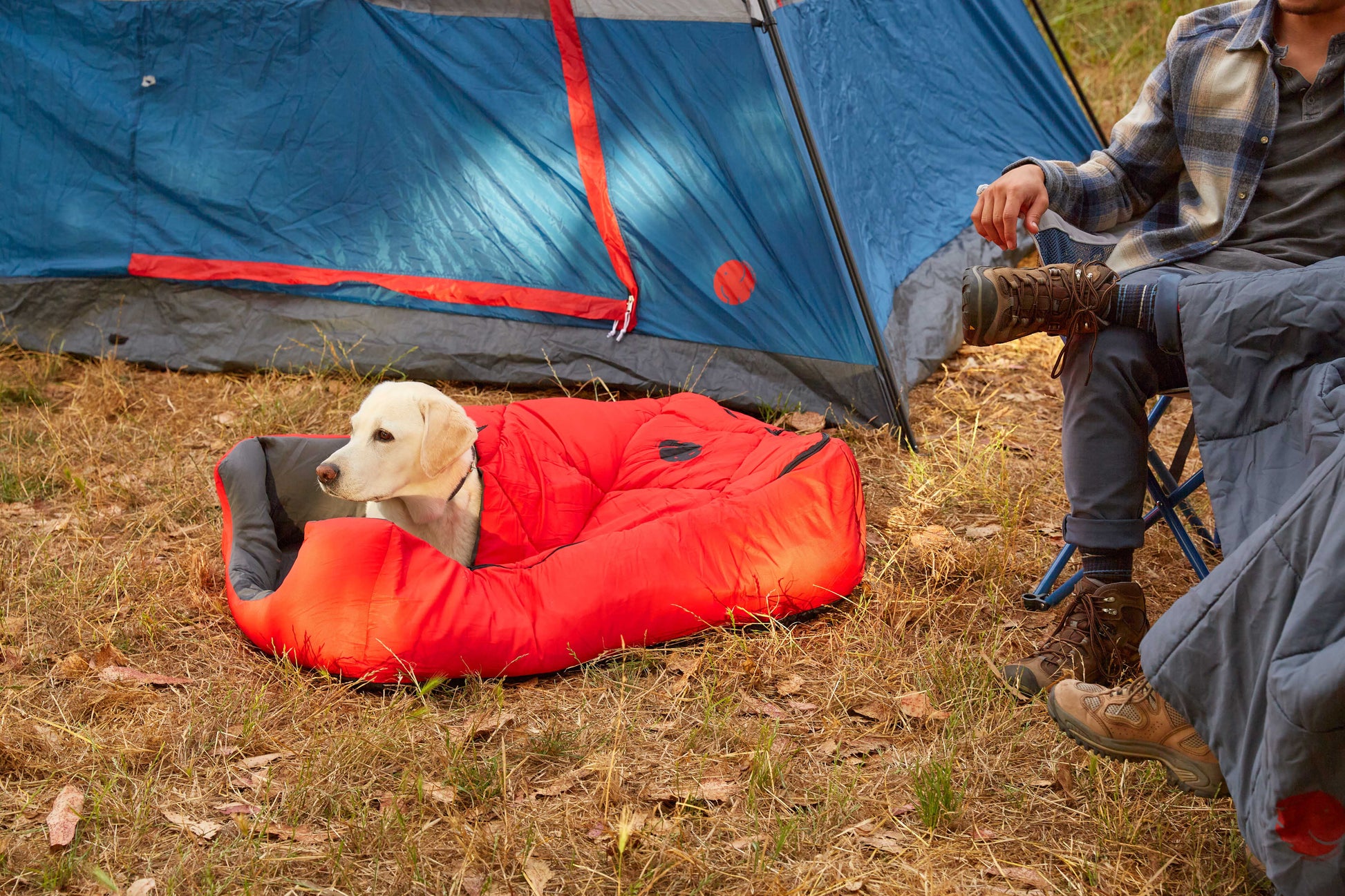 Pet Sleeping Bag (Sm/Blue) with Zippered Cover for Travel, Camping, Backpacking, Hiking | Good for Small and Large Pets | Use as Pet Beds, Pet Mats or Pet Blanket