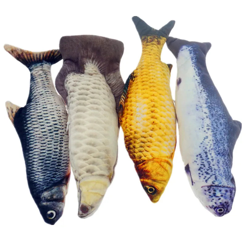 28CM Cat Toy Fish USB Electric Charging Simulation Dancing Jumping Moving Floppy Fish Cat Toy Electronic Fish for Cats Toys